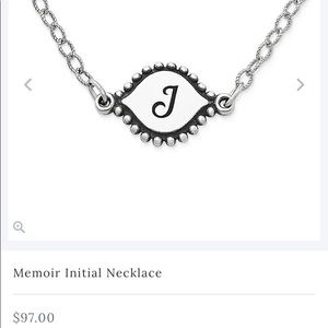 James Avery Initial Necklace